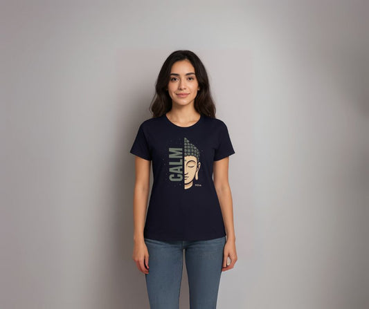Camiseta Mujer “CALM” – Suave, Holgada y con Diseño Zen