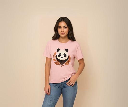 Camiseta “Panda Nature” – Algodón Grueso y Diseño Tierno